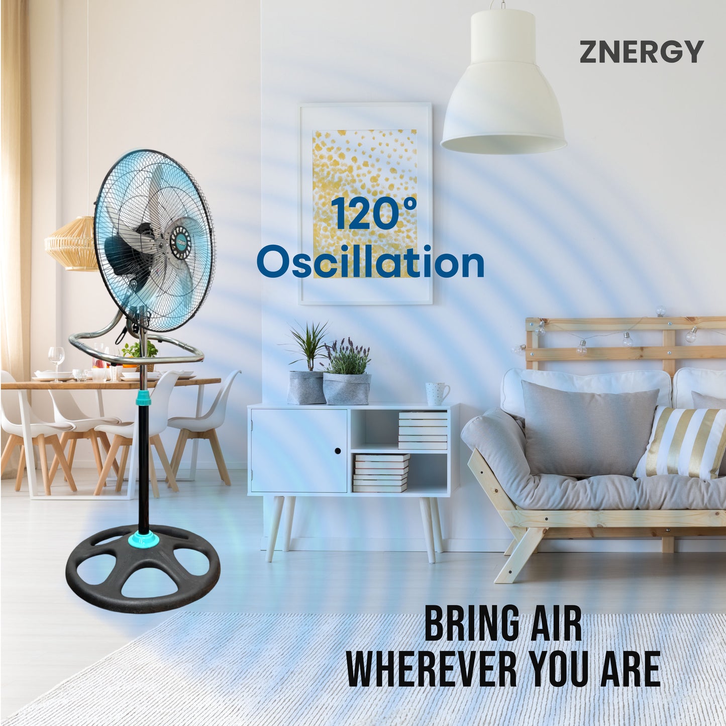 ZNERGY 2in1 18inch Stand / Floor Fans 2 pack