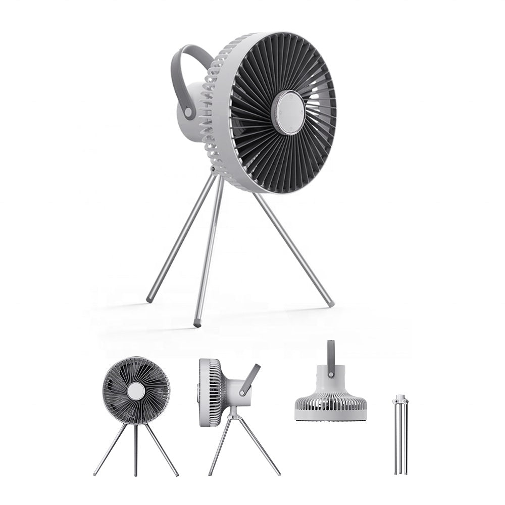 ZNERGY Tabletop/Hanging Tripod Camping Fan with Light