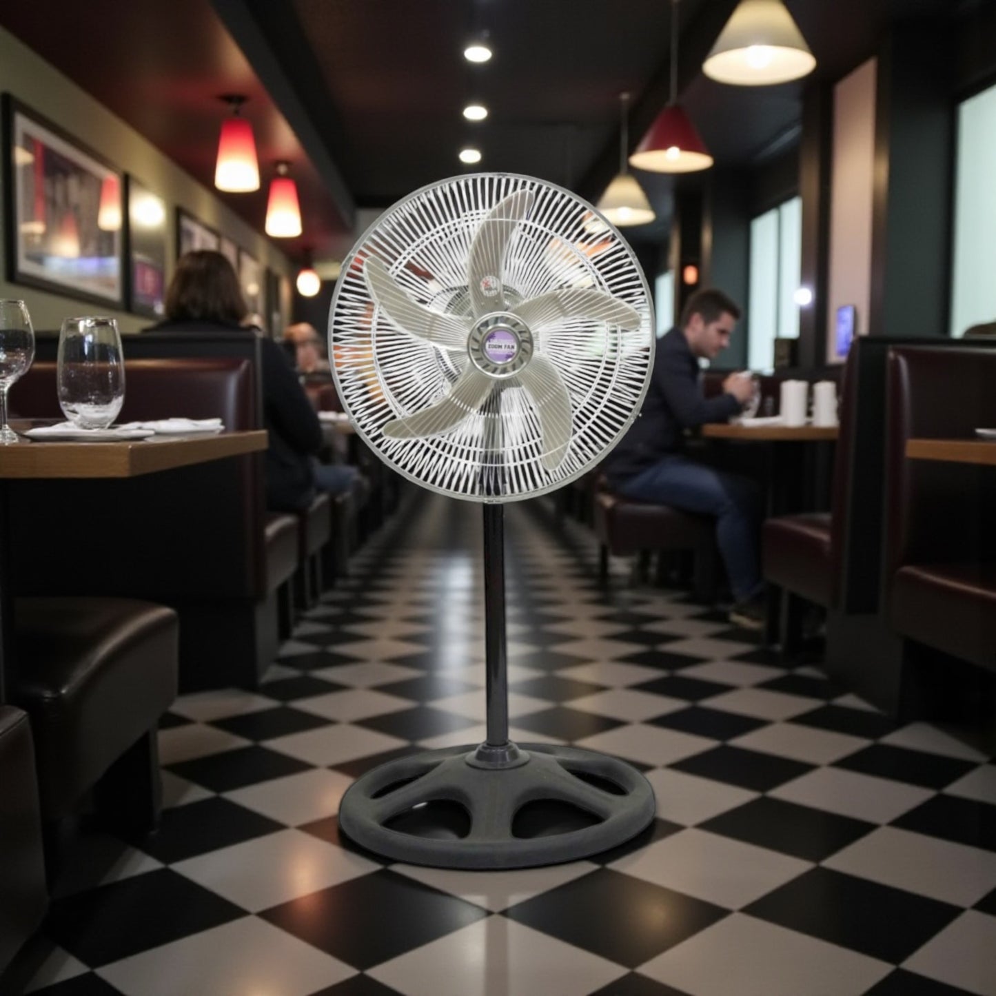 2 PACK Modern Sleek Zoom 18in Stand Fan with Metal 5 Blade and Floor Brackets Strong Wind Power CLOSE OUT DEAL