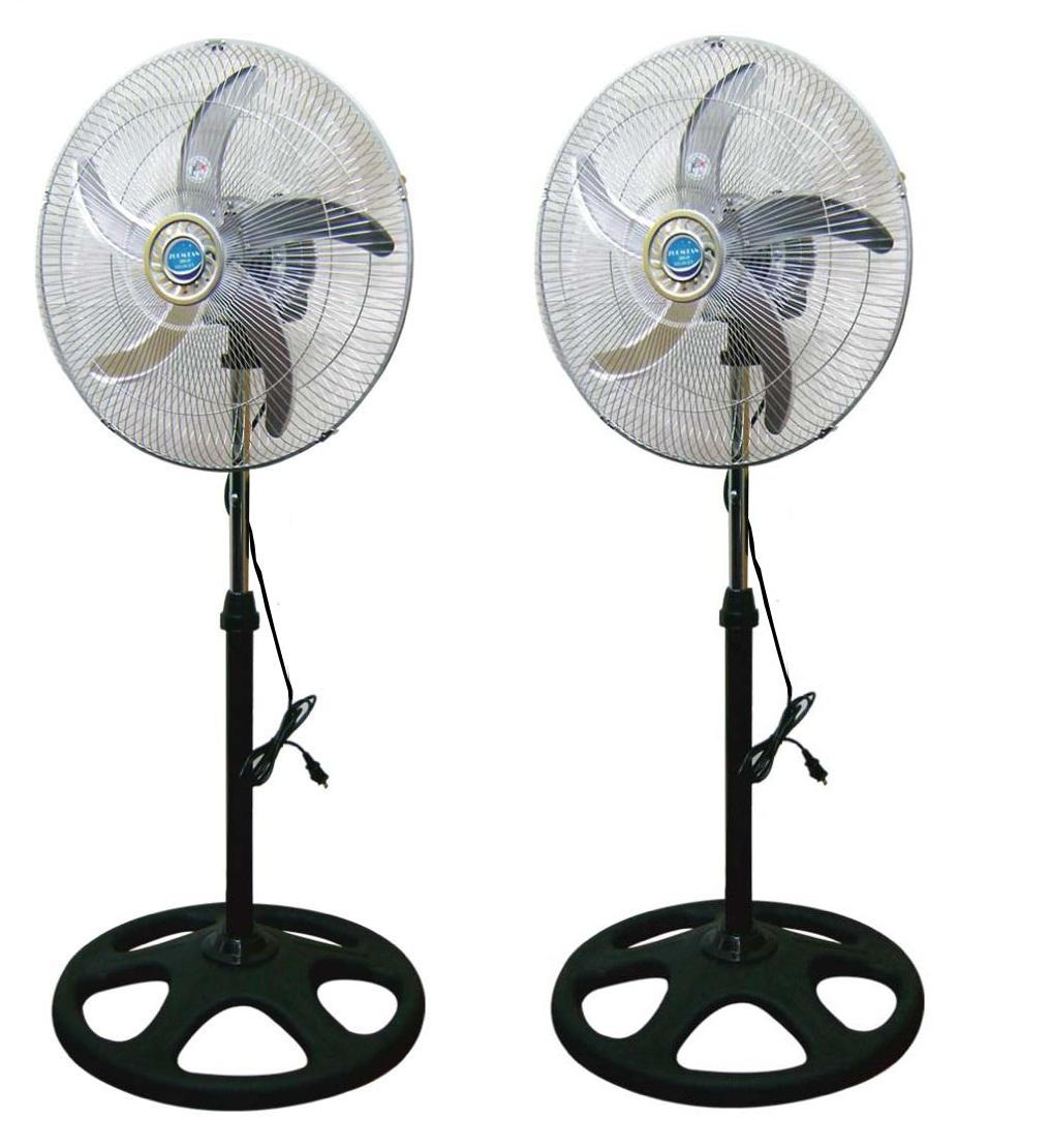 Zoom 18in Stand Fan with Aluminum 5 Blade and Floor Brackets (2 pack)