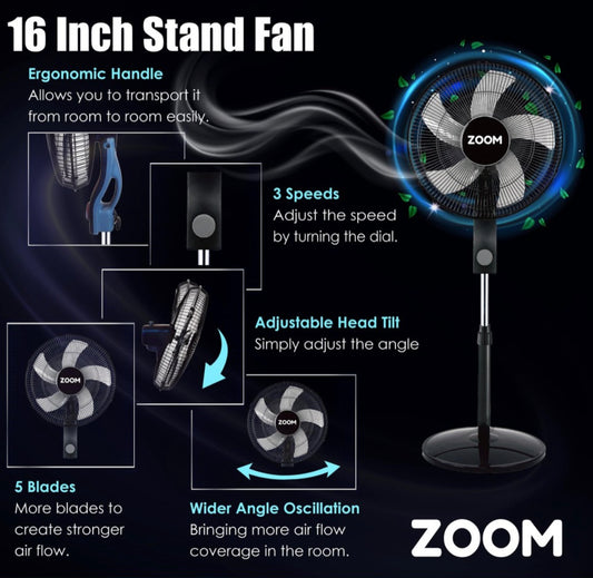 Znergy 16in Pedestal Fan