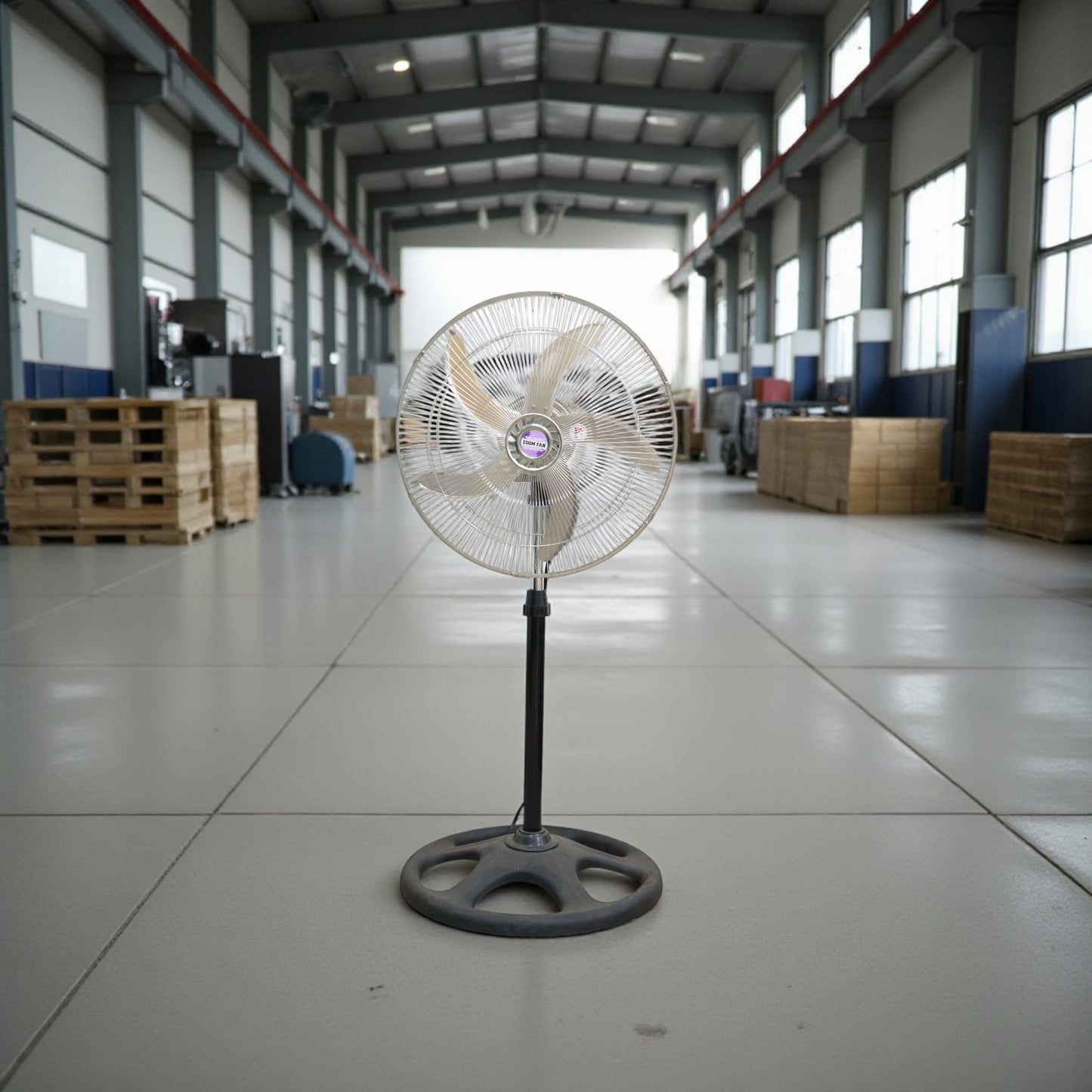 2 PACK Modern Sleek Zoom 18in Stand Fan with Metal 5 Blade and Floor Brackets Strong Wind Power CLOSE OUT DEAL