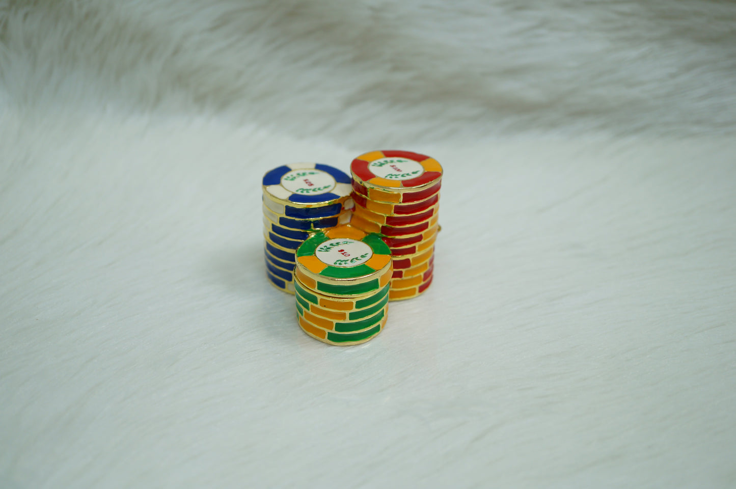 Cristiani Collezione Poker Chip Trinket Box.