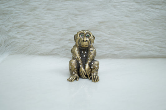 Cristiani Collezione Brass Crystal Gorilla Trinket.