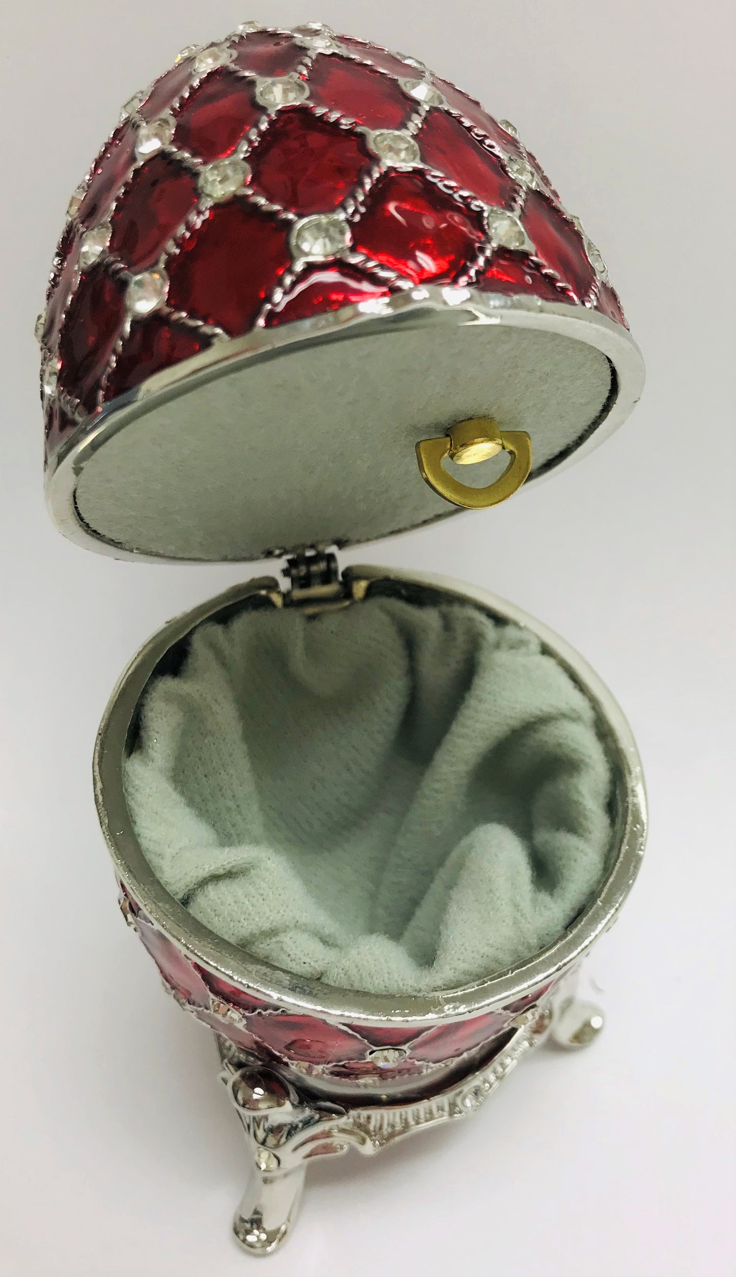 Cristiani Collezione Red Musical Egg Trinket Box.