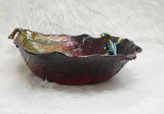 Limited Edition - Playful Chameleon in Autumn Decorative Bowl