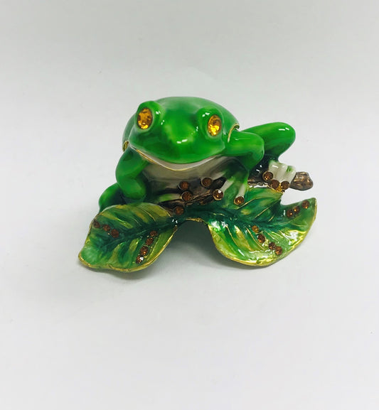 Cristiani Collezione Frog Trinket Box.