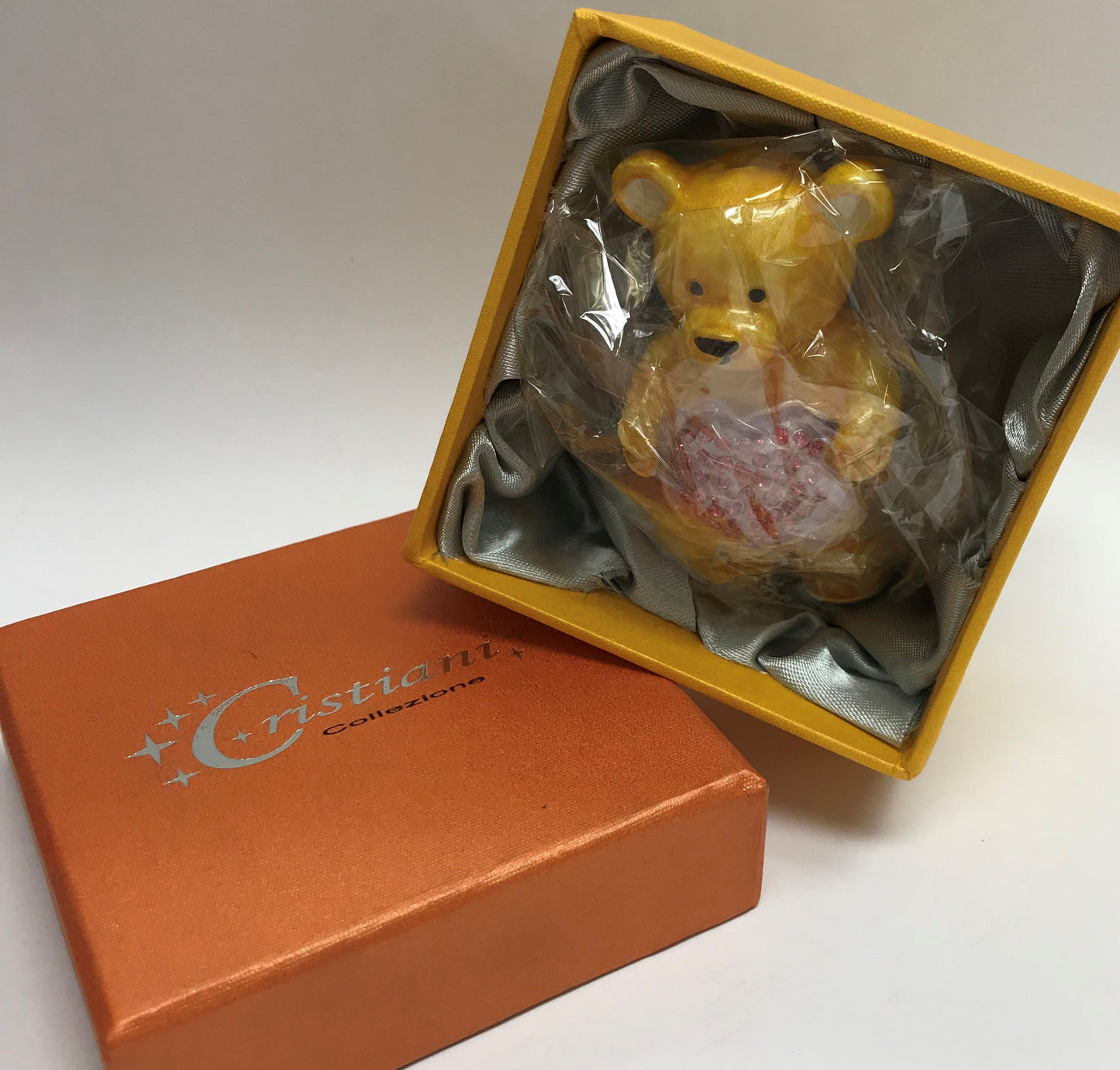 Cristiani Collezione Bear With Heart Trinket Box.