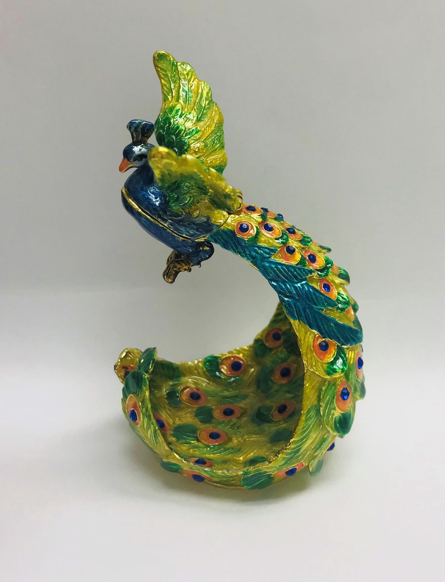 Cristiani Collezione Peacock Ring Dish- Trinket Box