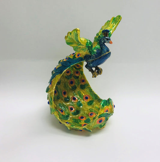 Cristiani Collezione Peacock Ring Dish- Trinket Box