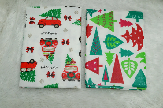 Christmas Theme Vinyl  Flannel Back Table Covers- 1PC